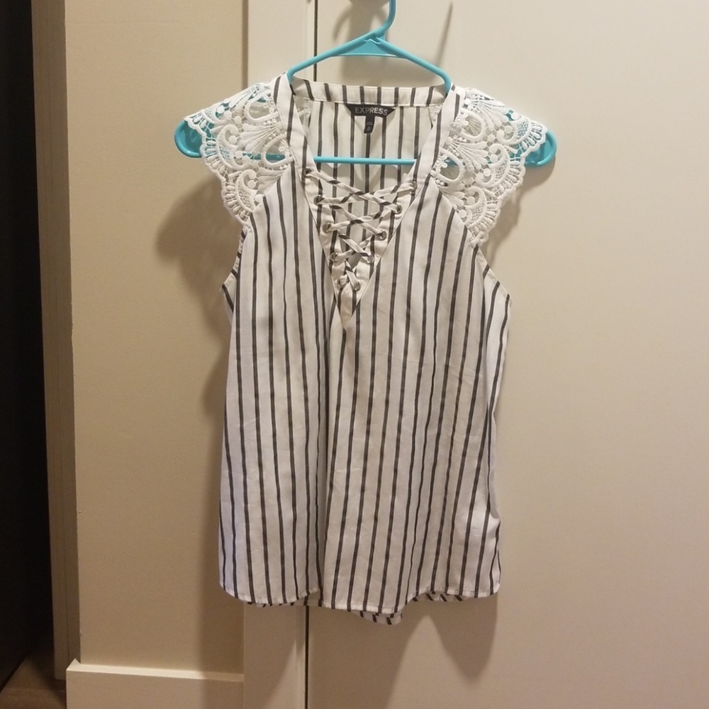 White Striped Blouse